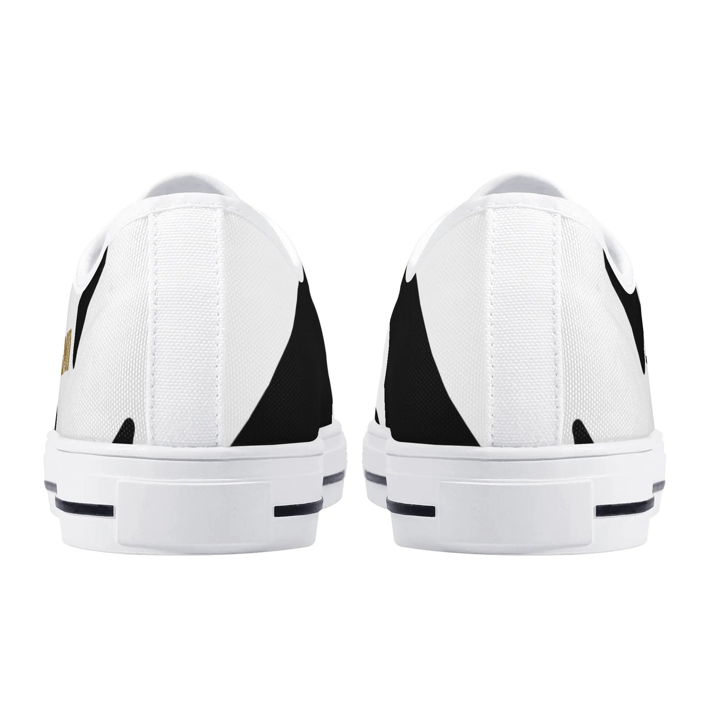 Mens DuGamii Black And White Rubber Low Top Canvas Shoes