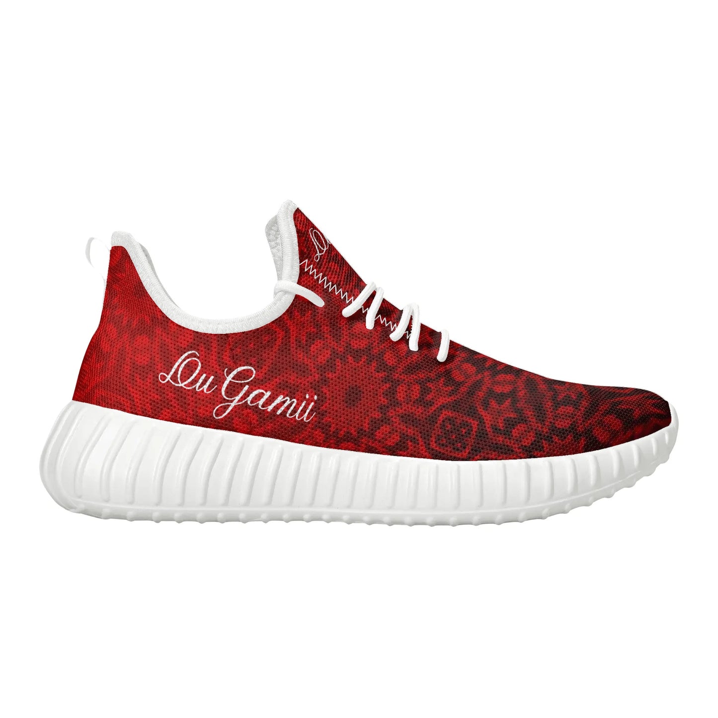 Mens DuGamii Red Knight Mesh Knit Sneakers