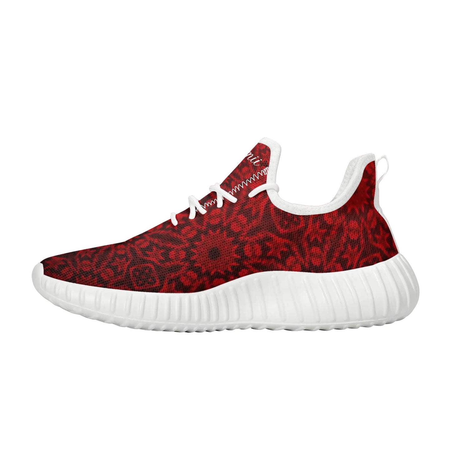 Mens DuGamii Red Knight Mesh Knit Sneakers