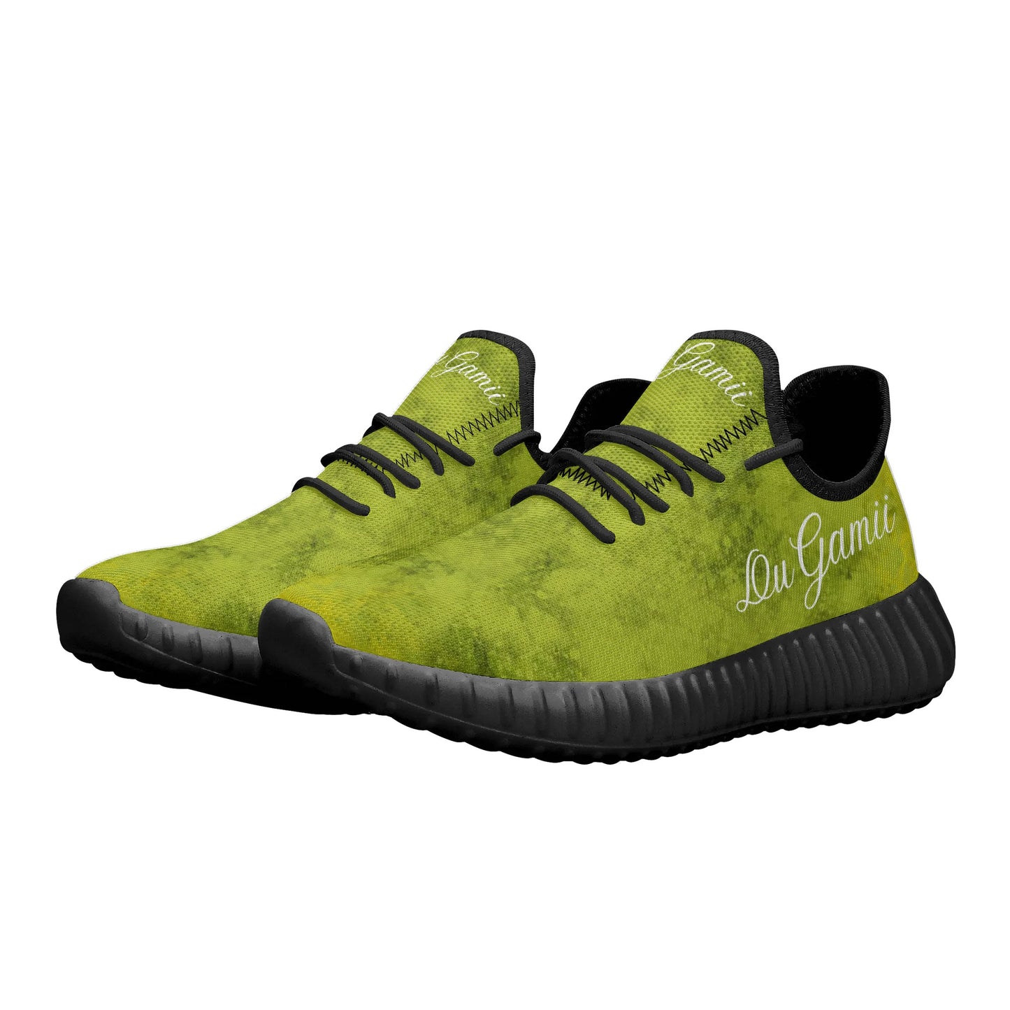 Mens DuGamii Sour Green Apple Mesh Knit Sneakers