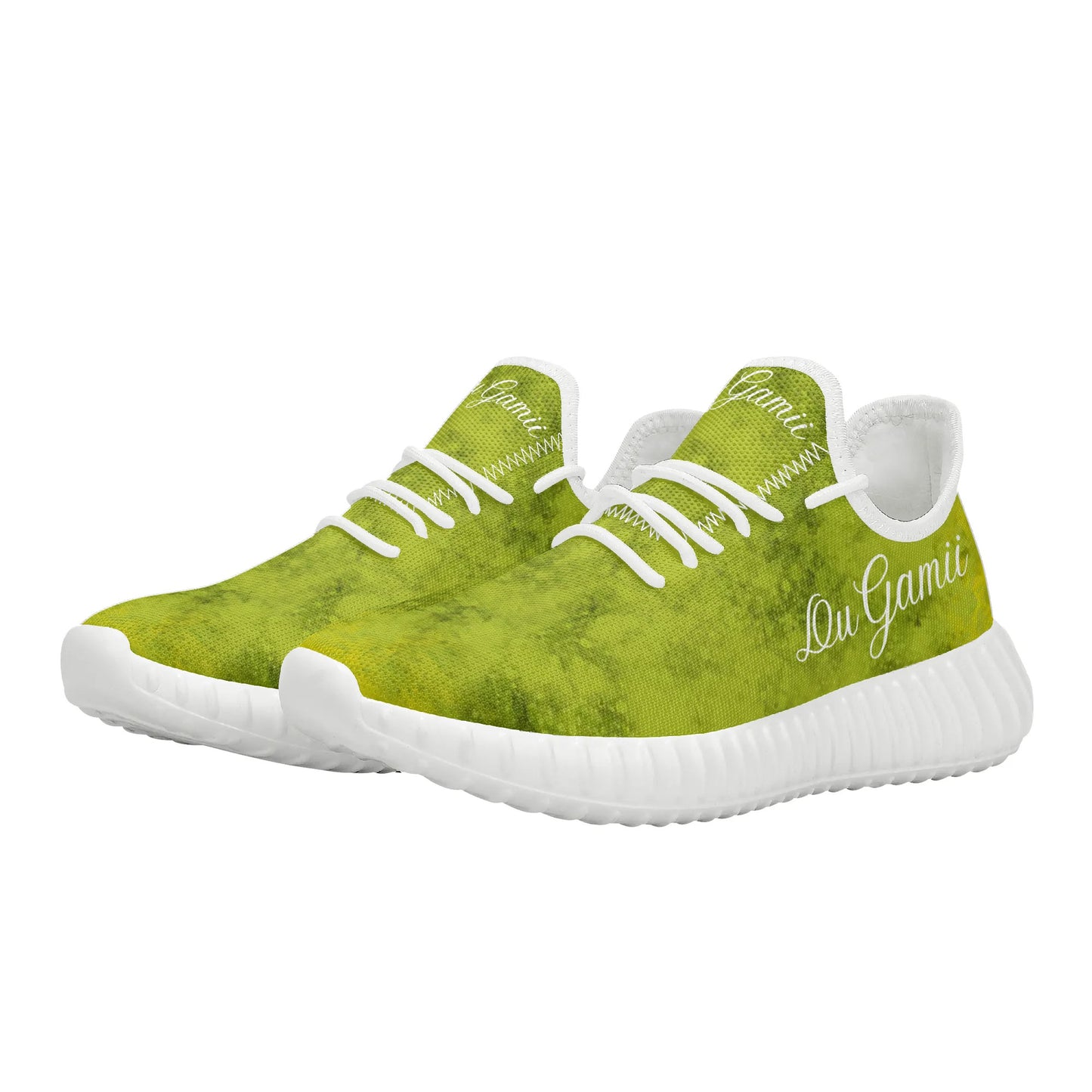 Mens DuGamii Sour Green Apple Mesh Knit Sneakers