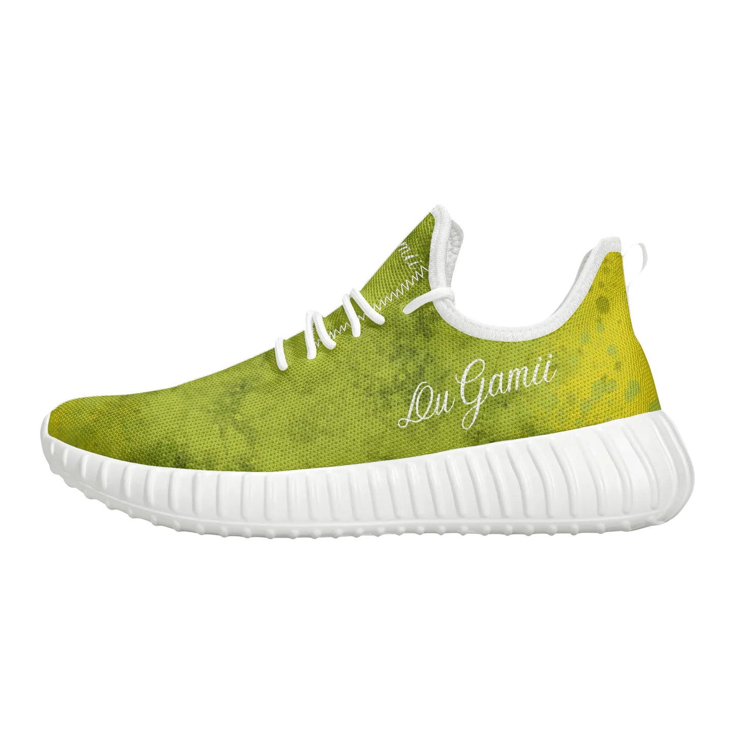 Mens DuGamii Sour Green Apple Mesh Knit Sneakers