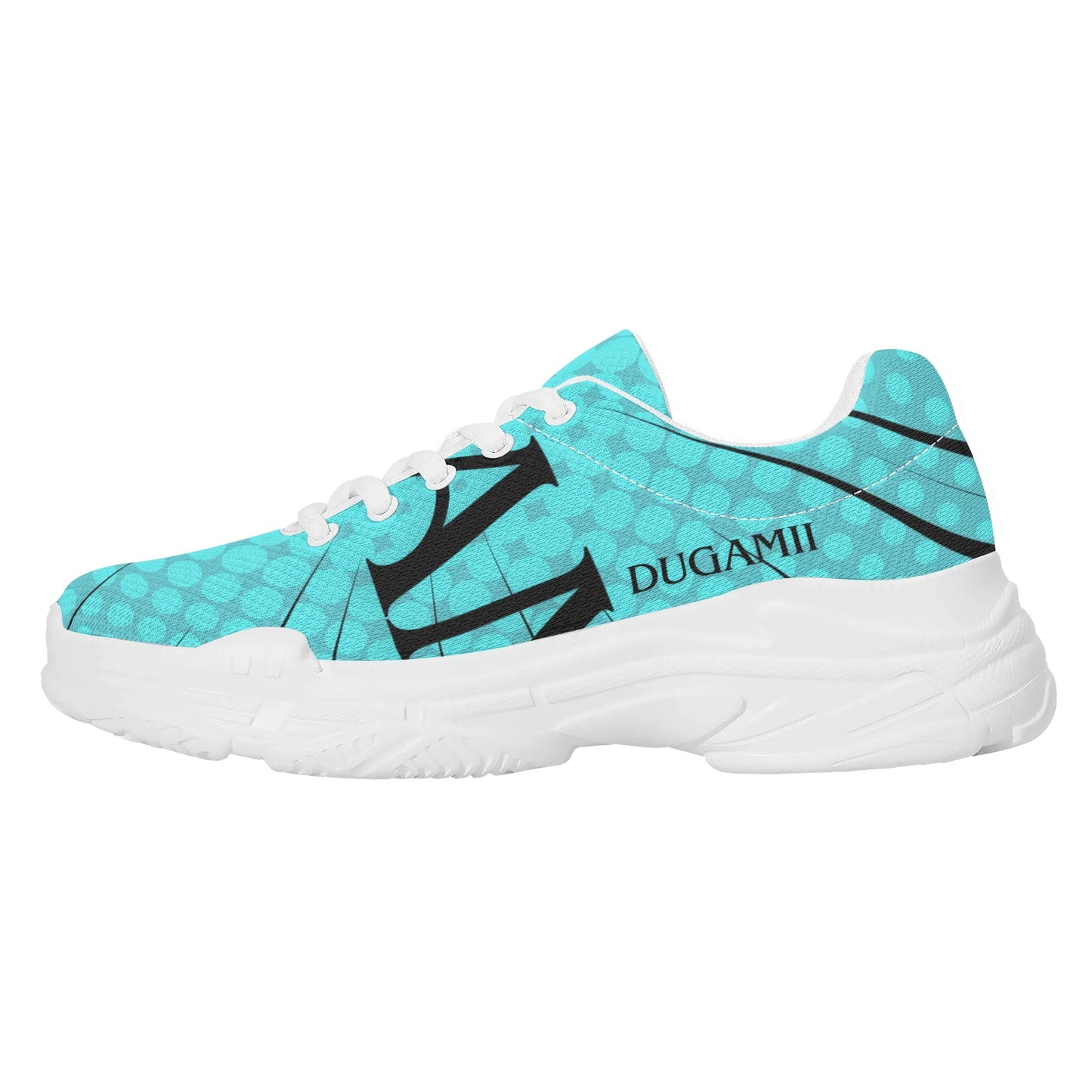 Mens DuGamii Chunky Black And Blue Sneakers