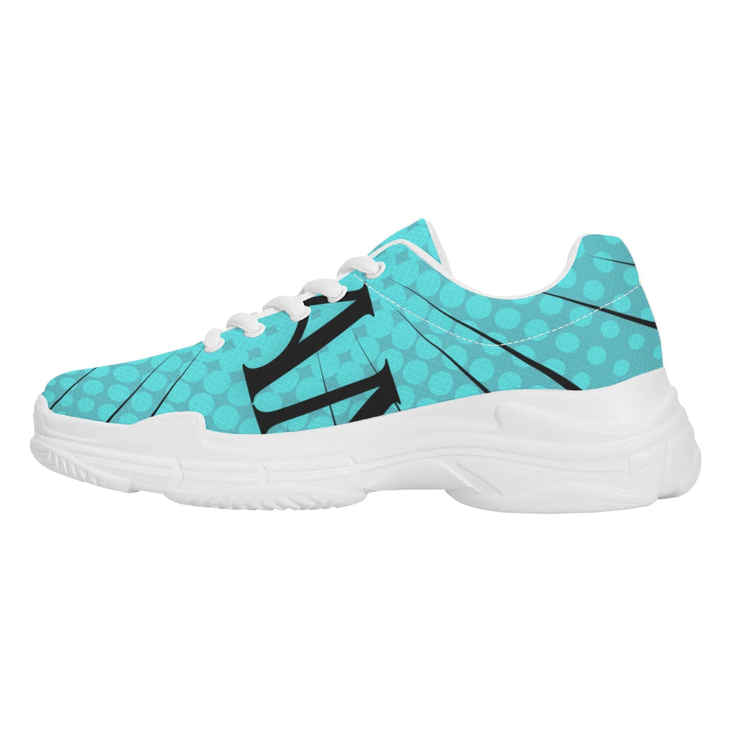 Mens DuGamii Chunky Black And Blue Sneakers