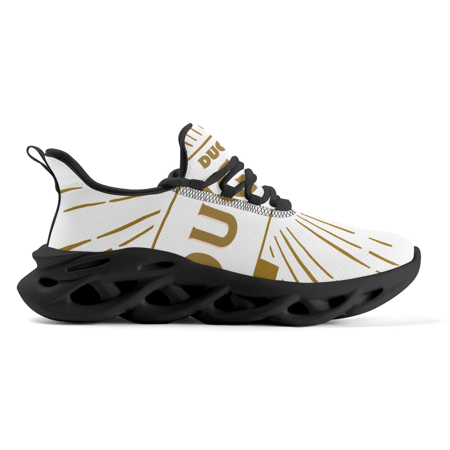 Mens Premium DuGamii M-sole Gold Splash Signature Sneakers