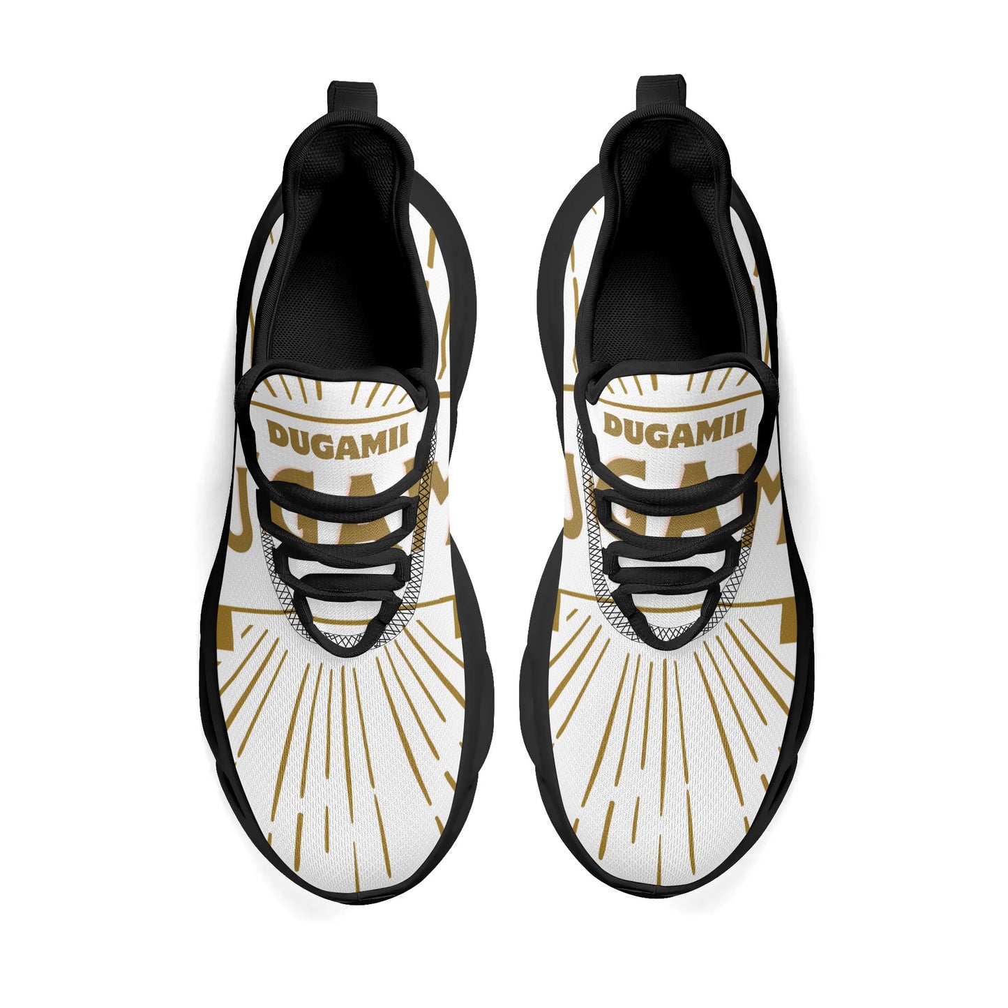 Mens Premium DuGamii M-sole Gold Splash Signature Sneakers