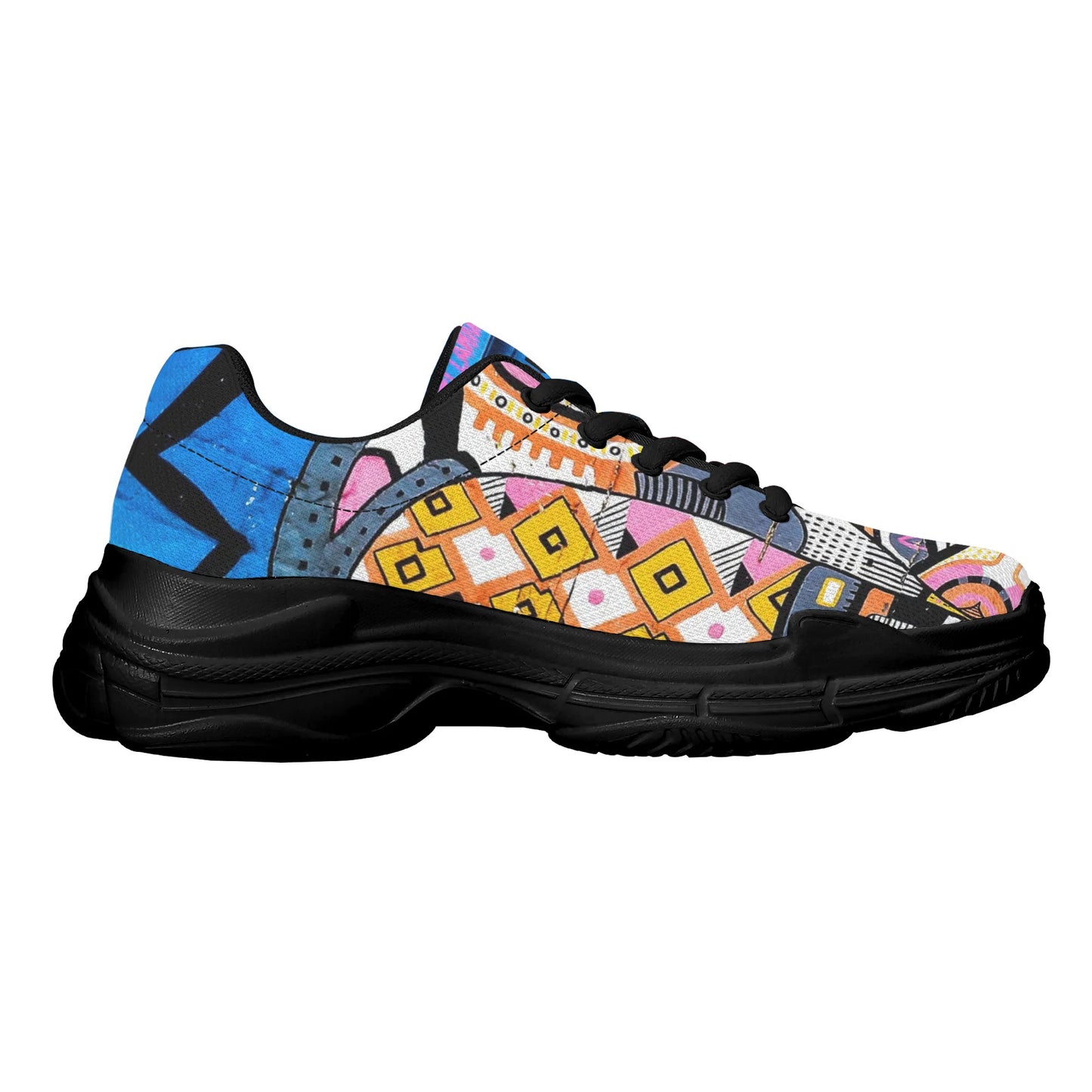 Mens DuGamii Asian Artwork MD Chunky Sneakers