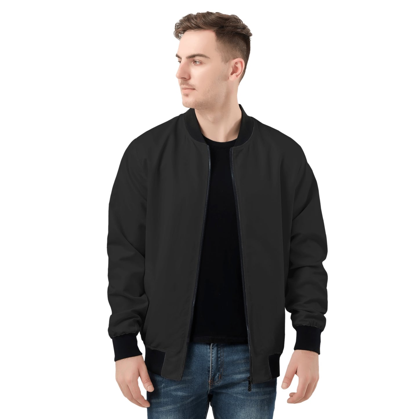 DuGamii Mens Zip Up Bomber Jacket