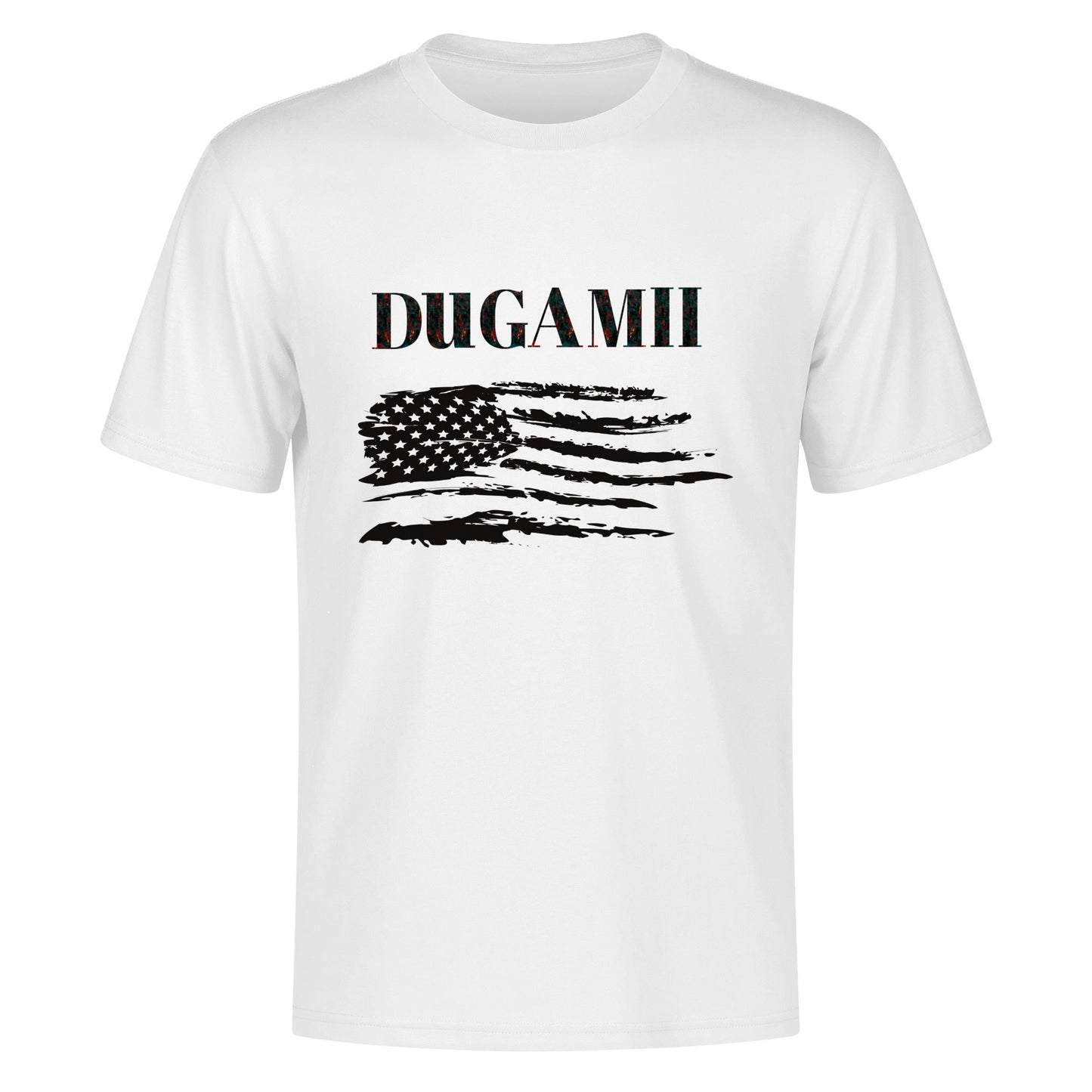 DuGamii Unisex American Flag Print Short Sleeve T-Shirt