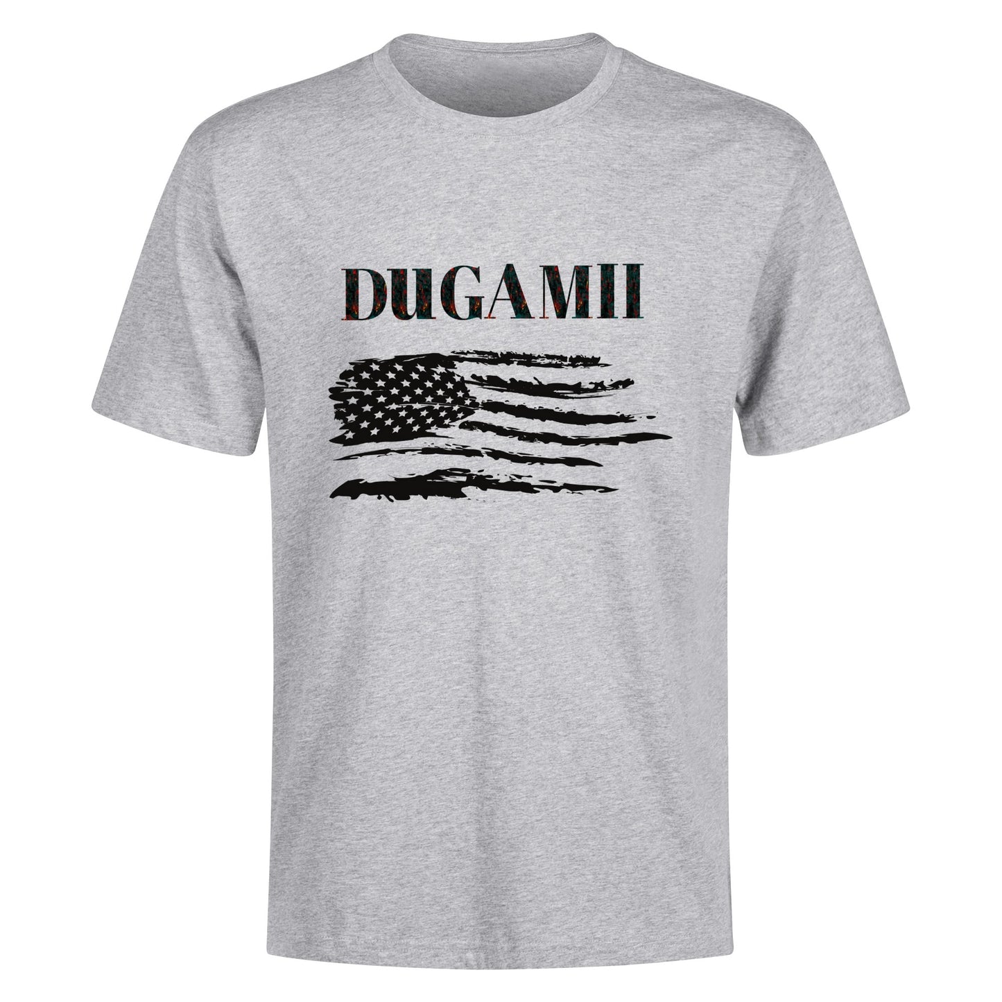 DuGamii Unisex American Flag Print Short Sleeve T-Shirt