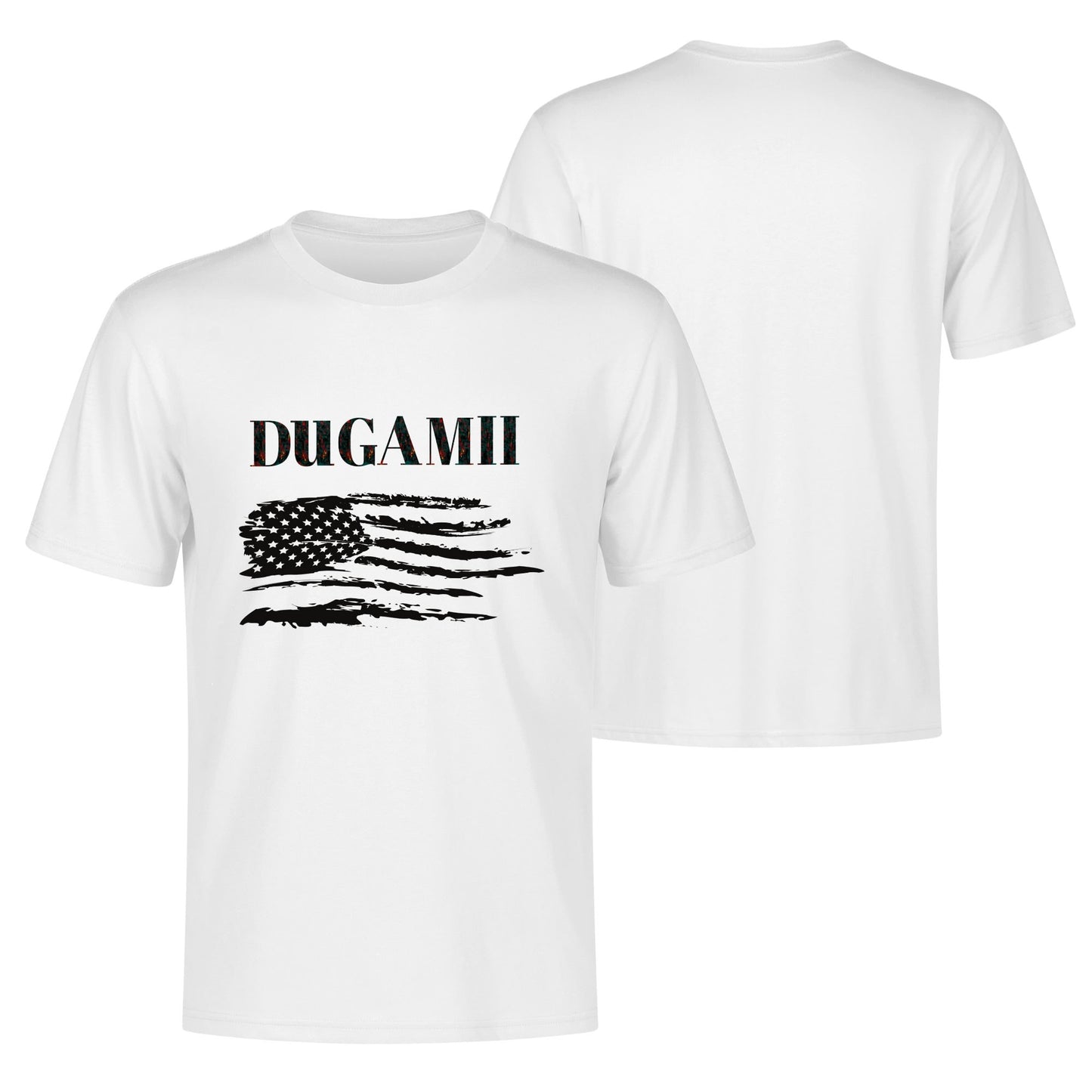 DuGamii Unisex American Flag Print Short Sleeve T-Shirt