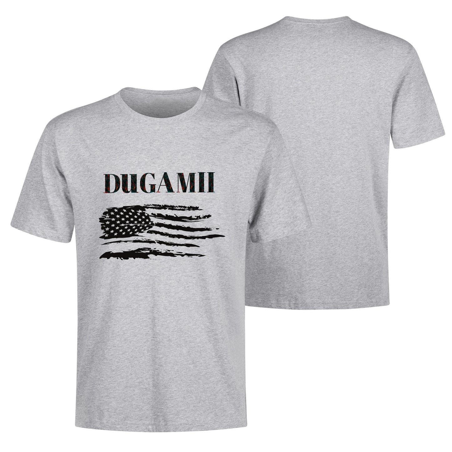 DuGamii Unisex American Flag Print Short Sleeve T-Shirt