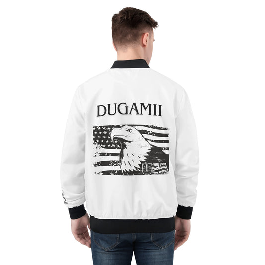 DuGamii Unisex "American Eagle" Print Bomber Jacket