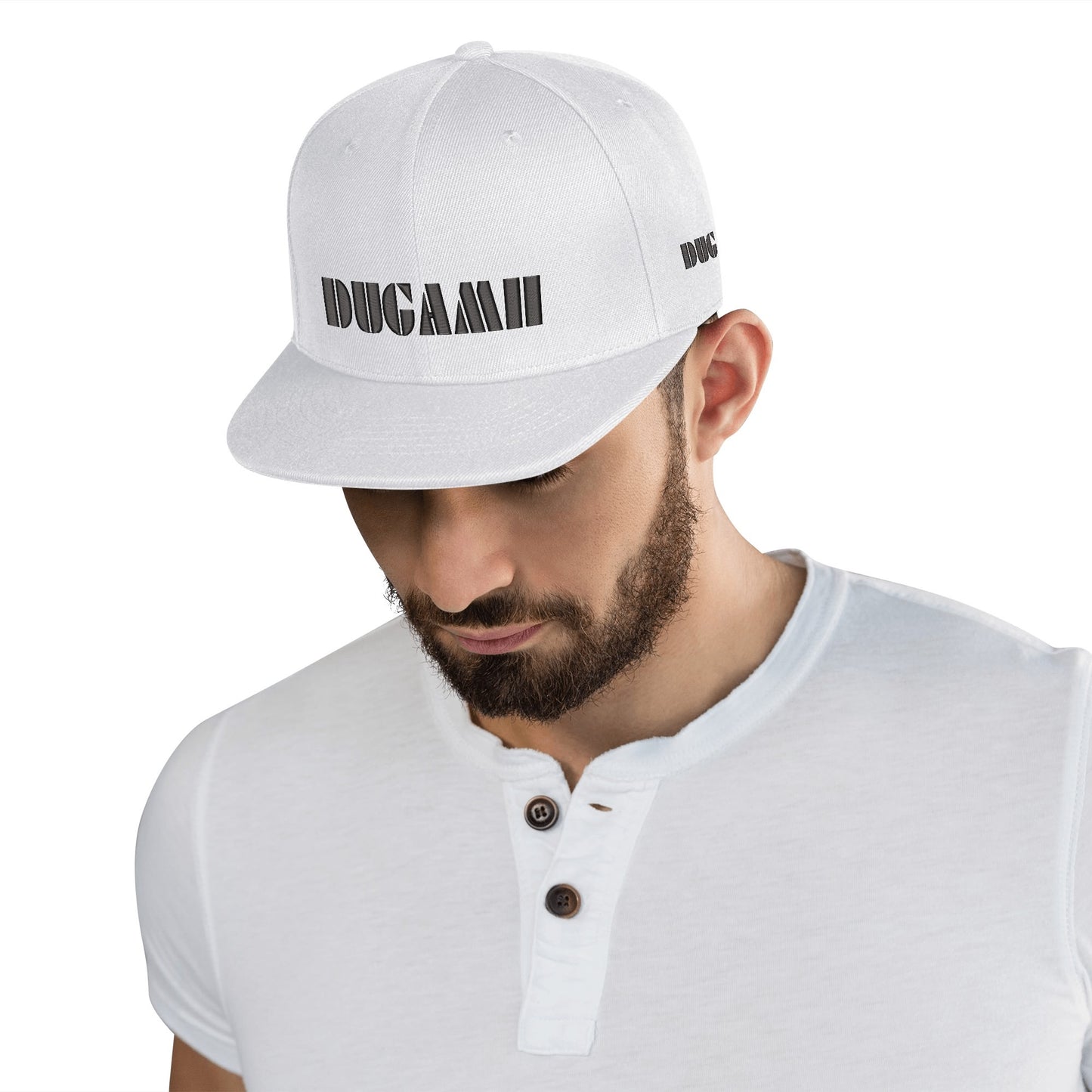 DuGamii Classic White Snapback Hat