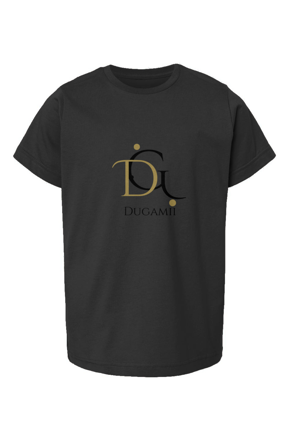 DuGamii Youth Logo Printed Black T-Shirt