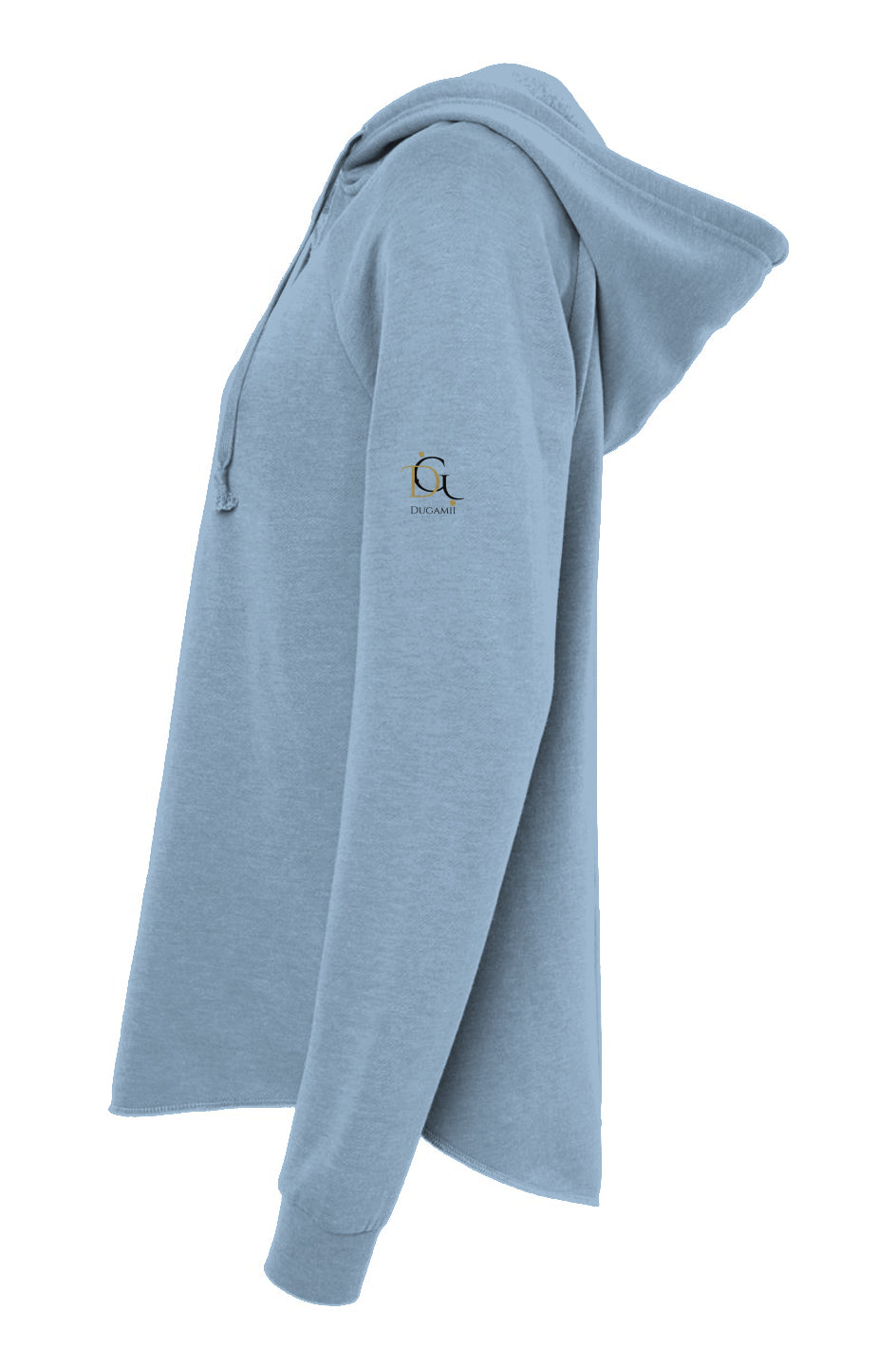 Women's DuGamii Misty Blue Color Hooded Sweatshirt