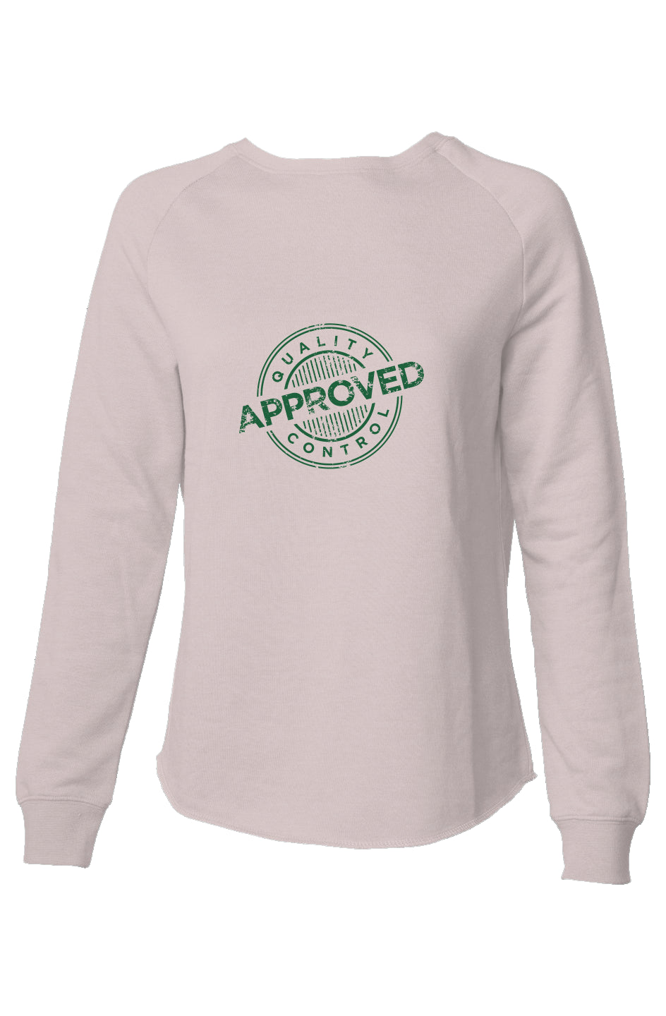 Women's DuGamii Lightweight "Quality Control Approved" Blush Sweatshirt