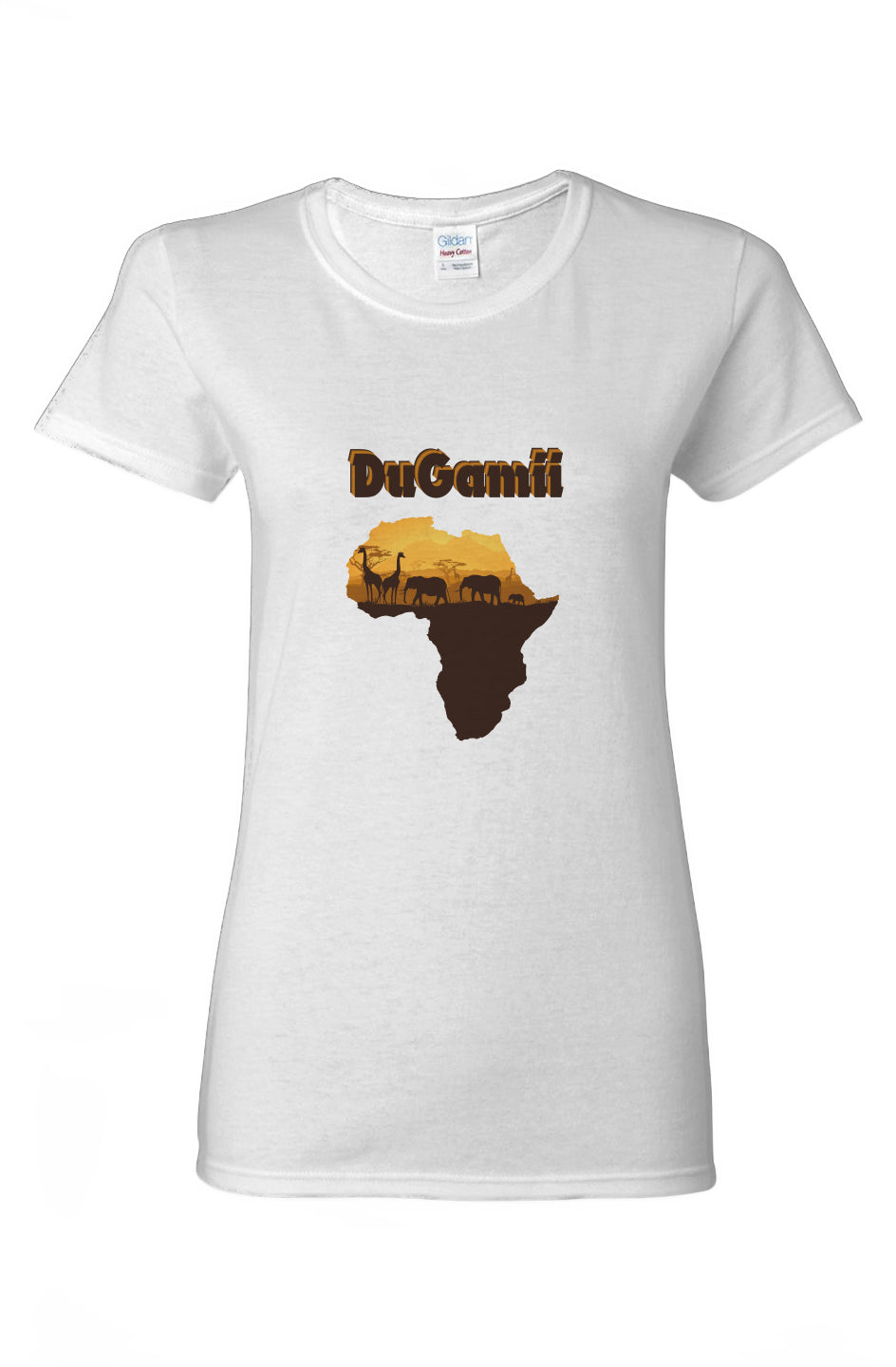 Women's DuGamii Heavy Cotton "Africa Print" T-Shirt