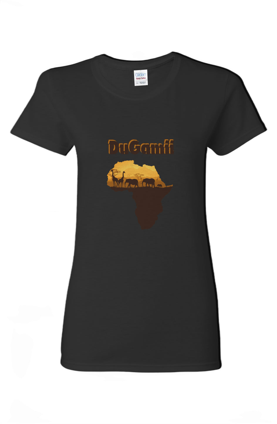 Women's DuGamii Heavy Cotton "Africa Print" T-Shirt