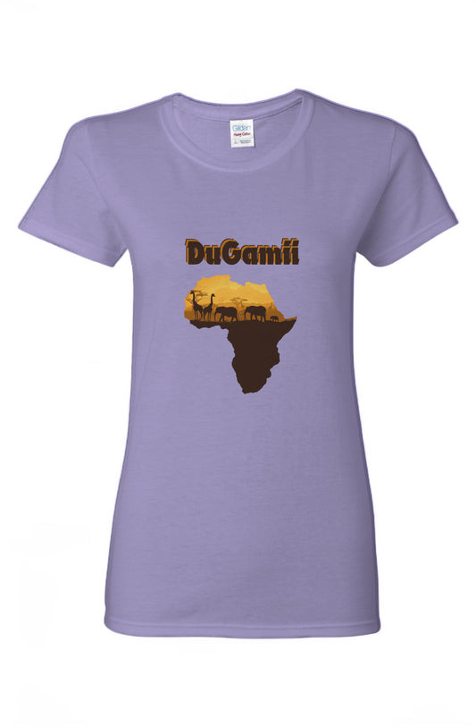 Women's DuGamii Heavy Cotton "Africa Print" T-Shirt