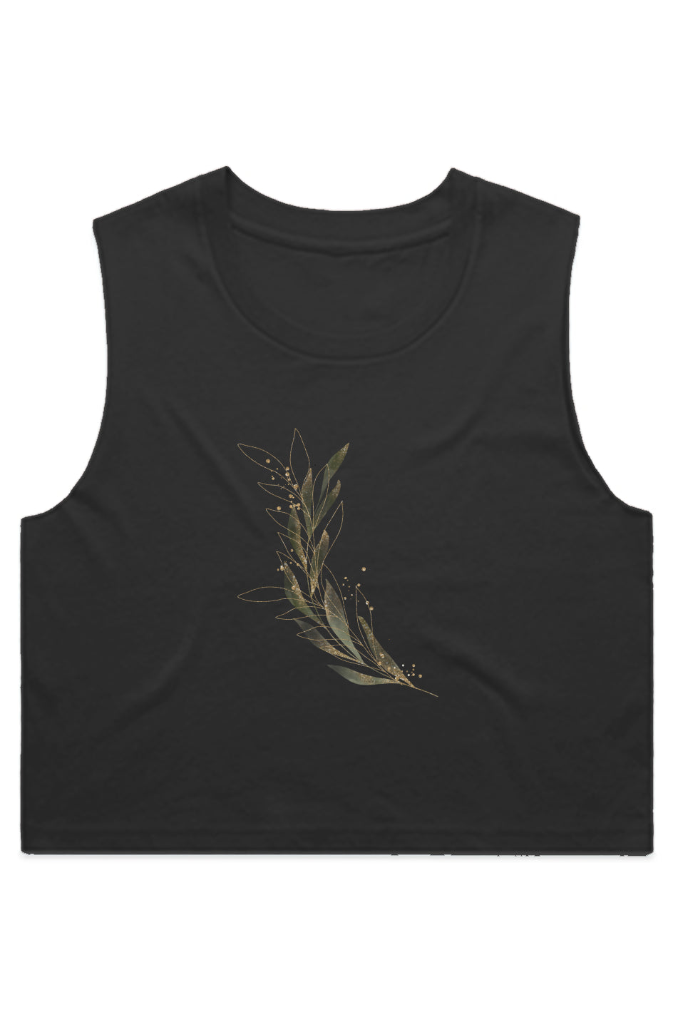 Women's Golden Flower Crop Tank 