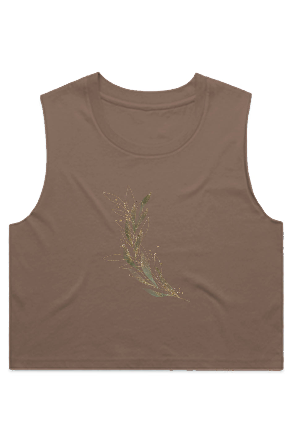 Women's Golden Flower Crop Tank 