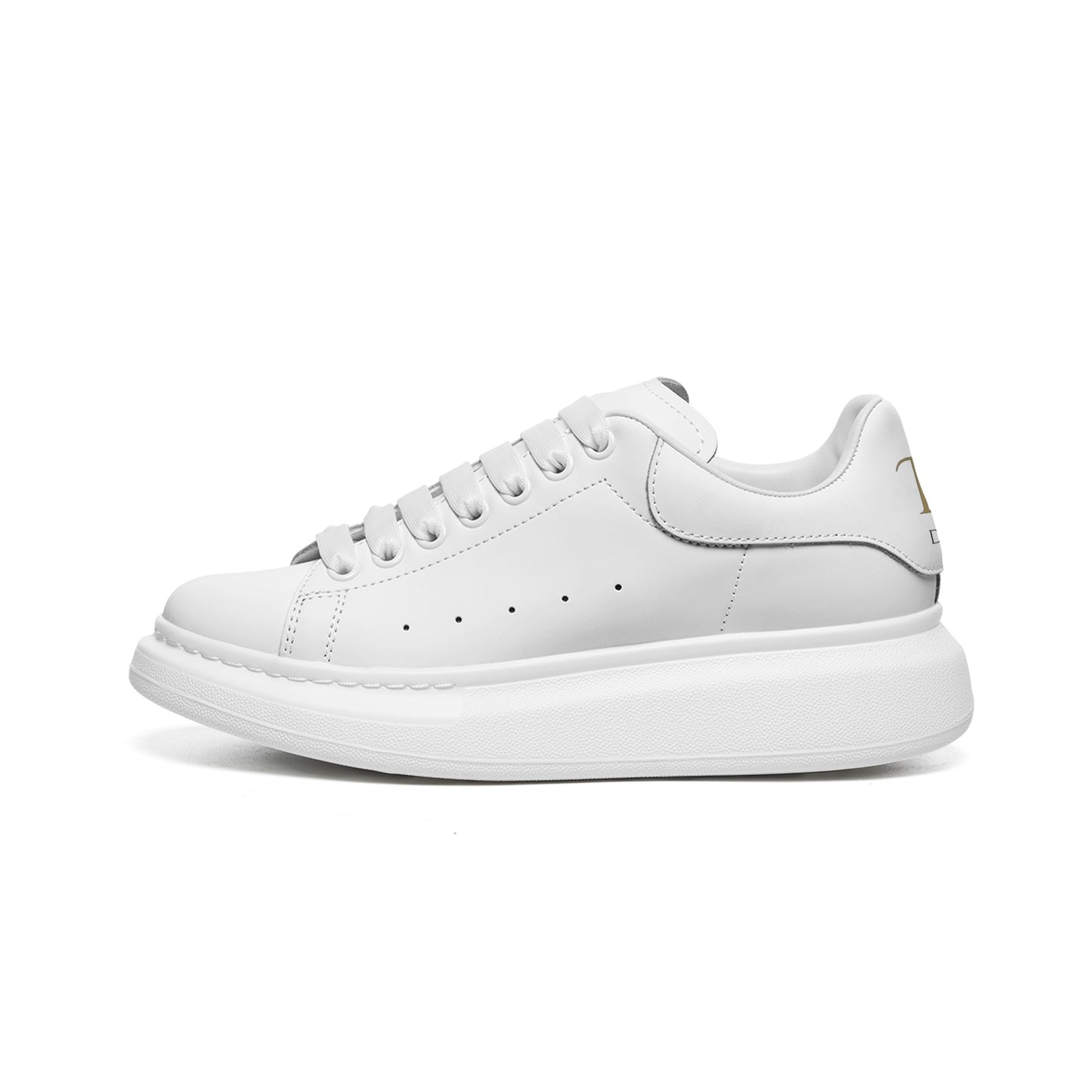 DuGamii Unisex Non-Slip Lace Up Leather Sneakers