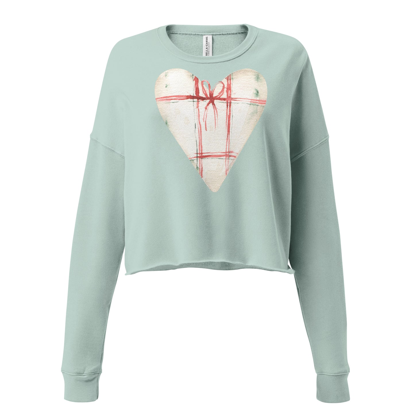 DuGamii Pink Gift Heart Design Cropped Sweatshirt