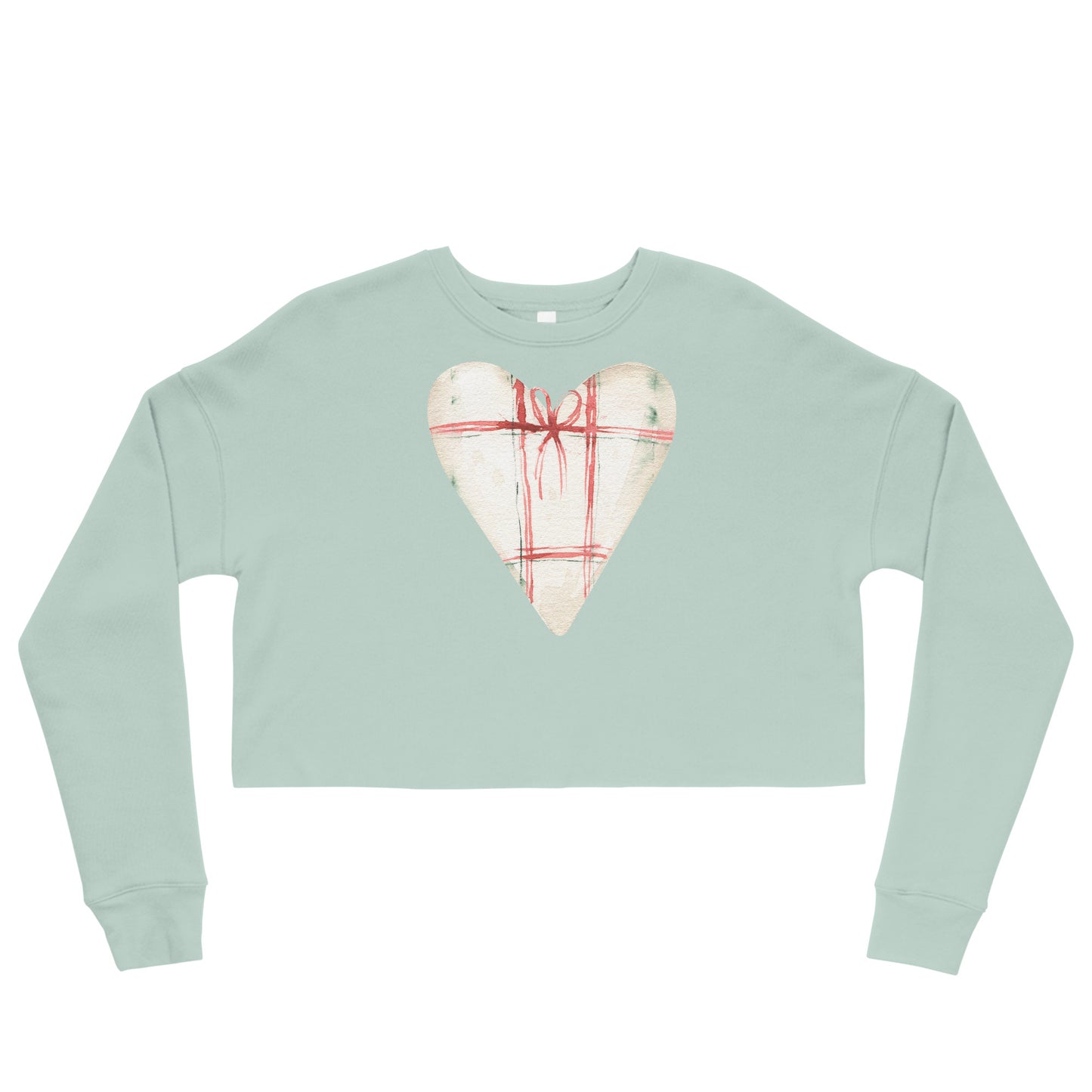 DuGamii Pink Gift Heart Design Cropped Sweatshirt