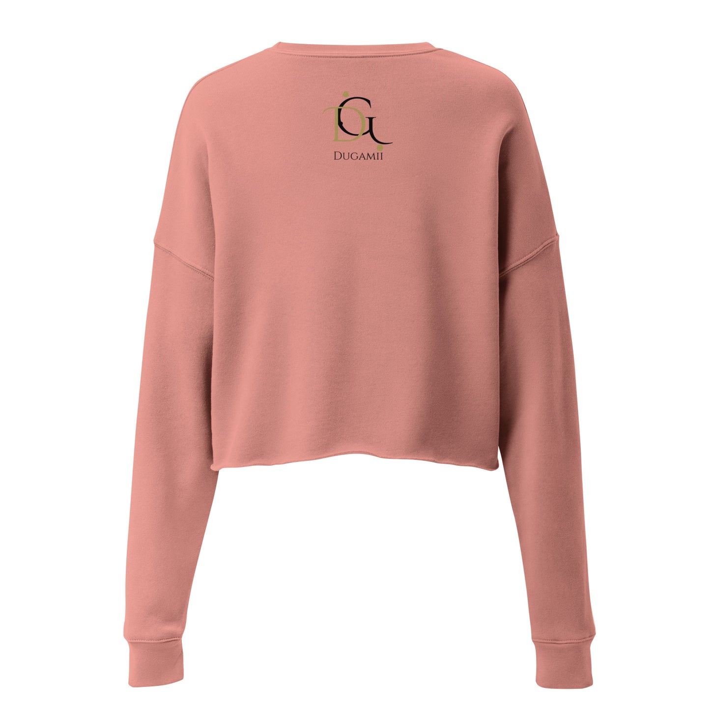 DuGamii Pink Gift Heart Design Cropped Sweatshirt